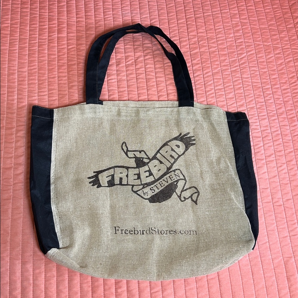 Freebird by Steven Burlap Jute Reusable Tote Bag - Picture 7 of 7